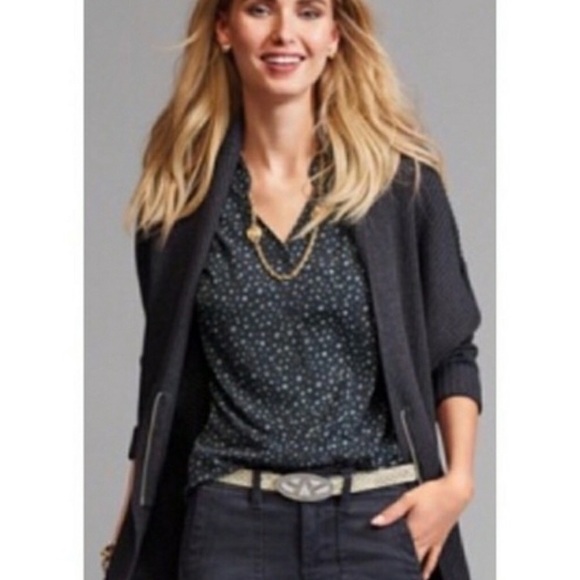 CAbi Tops - {CAbi} Starry Night Astral Navy Star Print Blouse